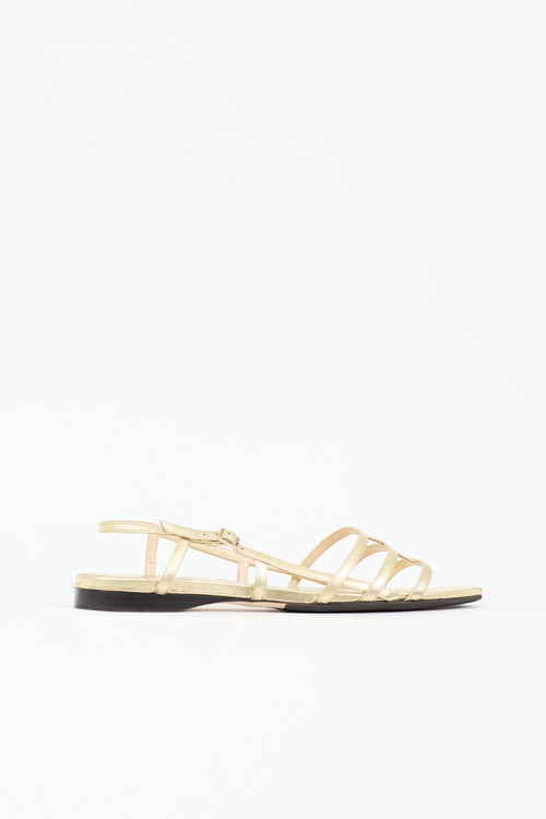 Jimmy Choo Metallic Leather Arien Sandal