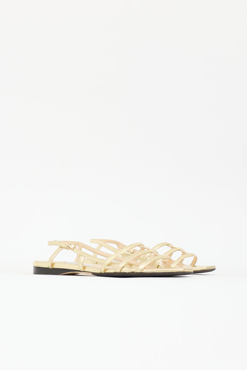 Jimmy Choo Metallic Leather Arien Sandal