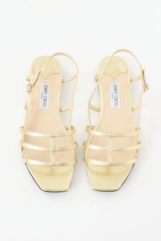 Jimmy Choo Metallic Leather Arien Sandal