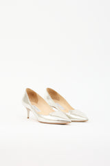 Jimmy Choo Metallic Leather Pointed Pump