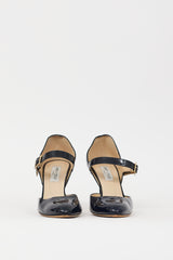 Jimmy Choo Navy Patent Leather Leila Pump