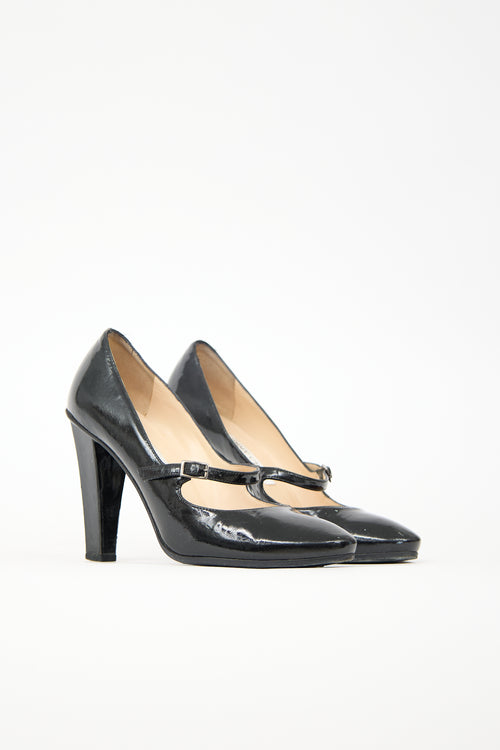 Jimmy Choo Patent Kindle Pump