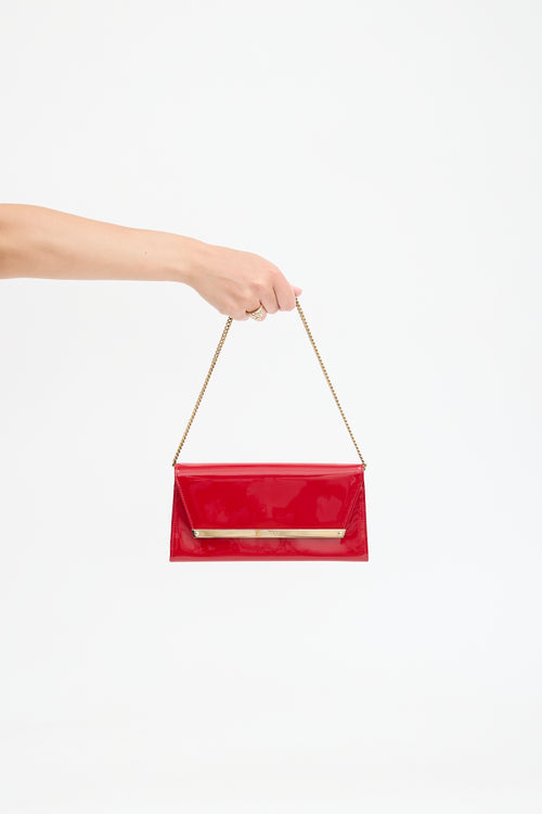 Jimmy Choo Patent Leather Margot Clutch
