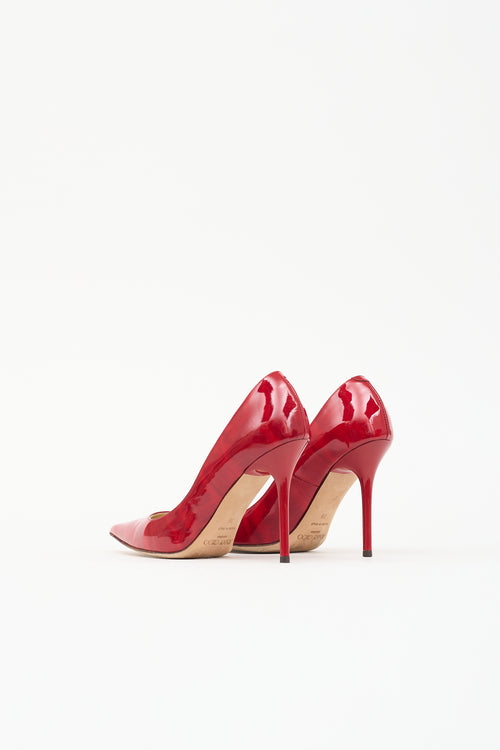 Jimmy Choo Patent Moiré Love Pump