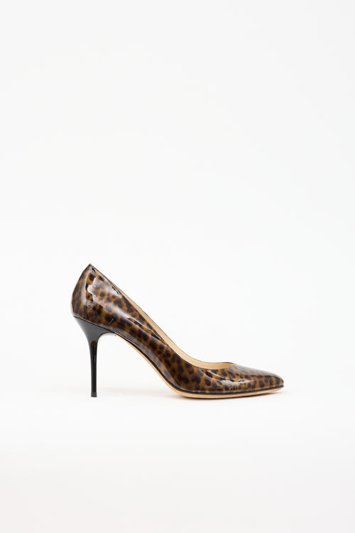 Jimmy Choo Patent Printed Pump
