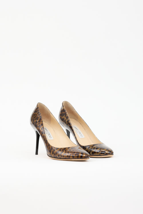 Jimmy Choo Patent Printed Pump