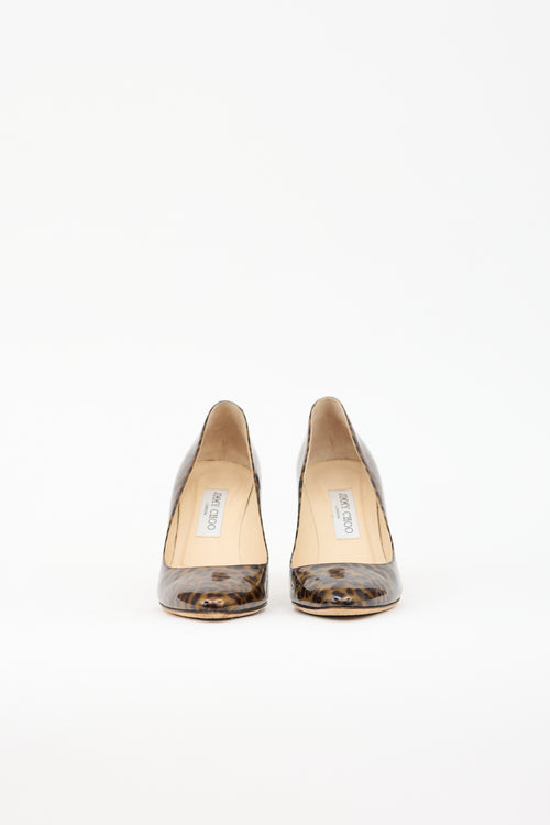 Jimmy Choo Patent Printed Pump