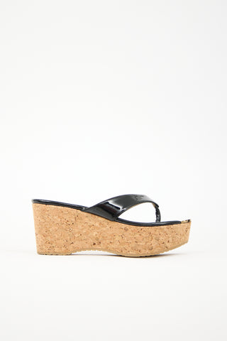 Jimmy Choo Patent & Cork Pathos Sandal