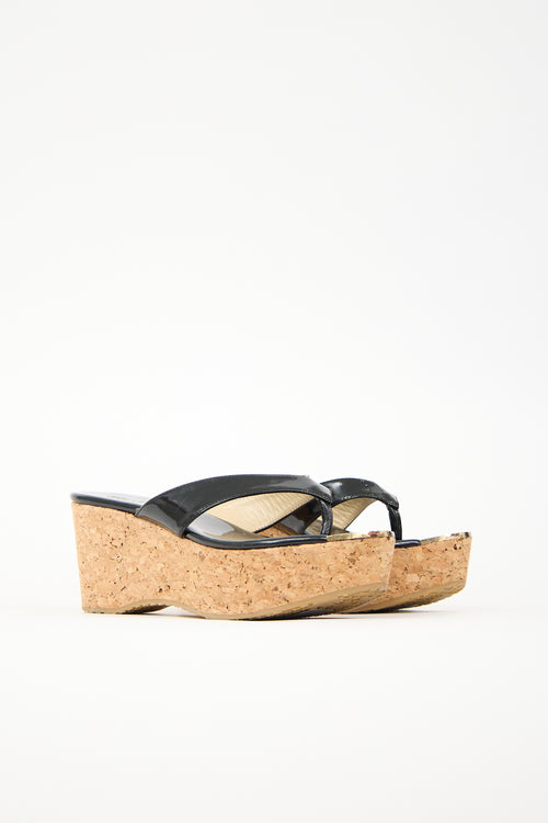 Jimmy Choo Patent & Cork Pathos Sandal