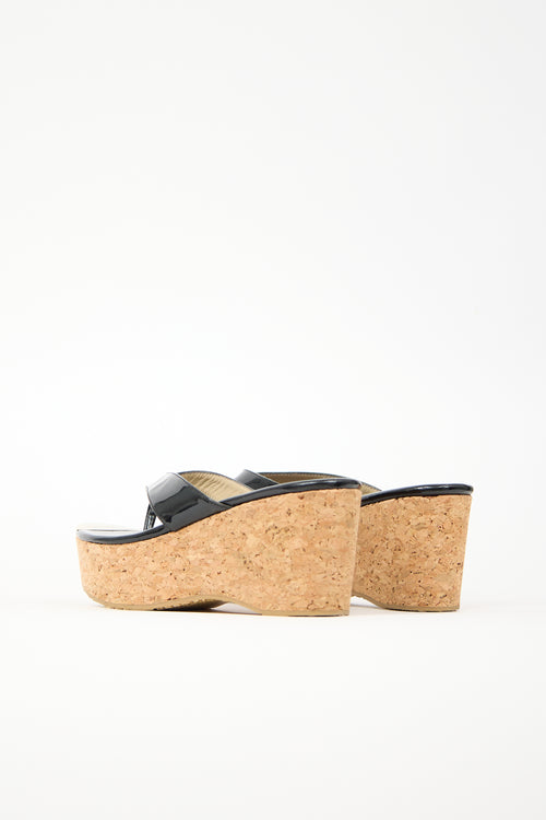 Jimmy Choo Patent & Cork Pathos Sandal