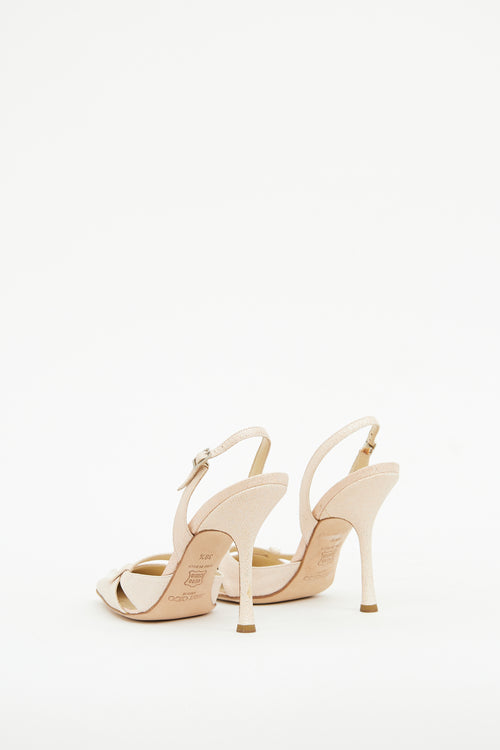 Jimmy Choo Pink & Glitter Slingback Pump