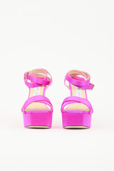 Jimmy Choo Satin Gaia Platform Sandal