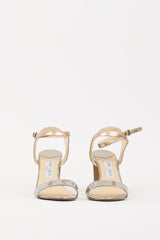 Jimmy Choo Silver & Gold Patent Leather Marine Heel