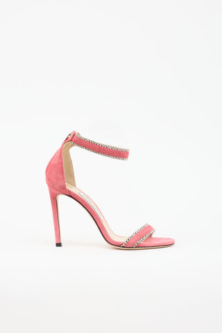 Jimmy Choo Suede Crystal Dochas Sandal