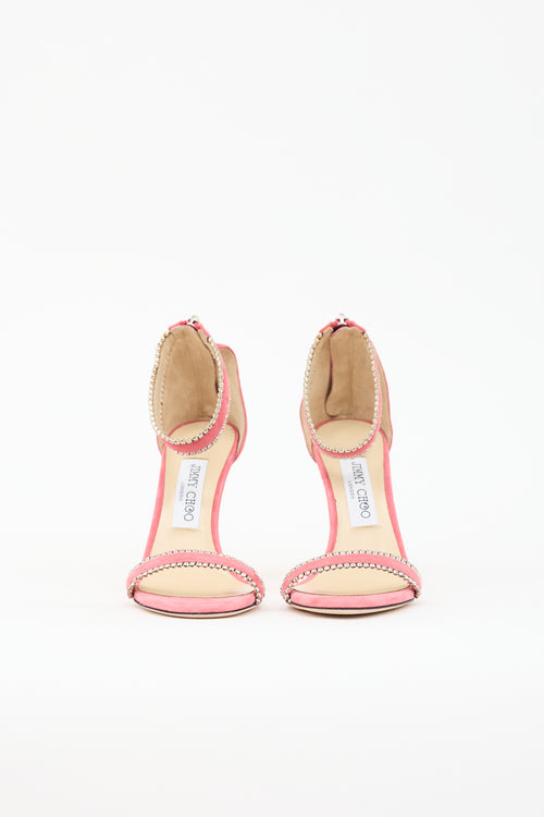 Jimmy Choo Suede Crystal Dochas Sandal