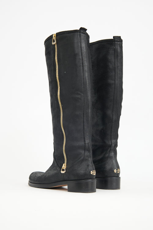 Jimmy Choo Suede Doreen Riding Boot