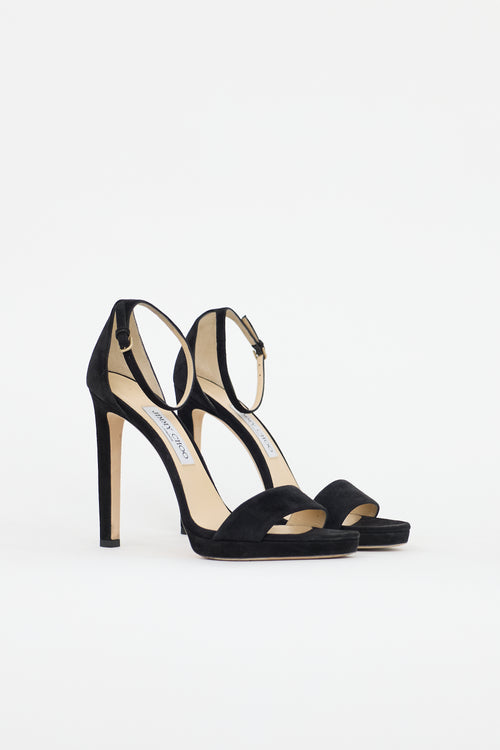 Jimmy Choo Suede Misty Platform Sandal