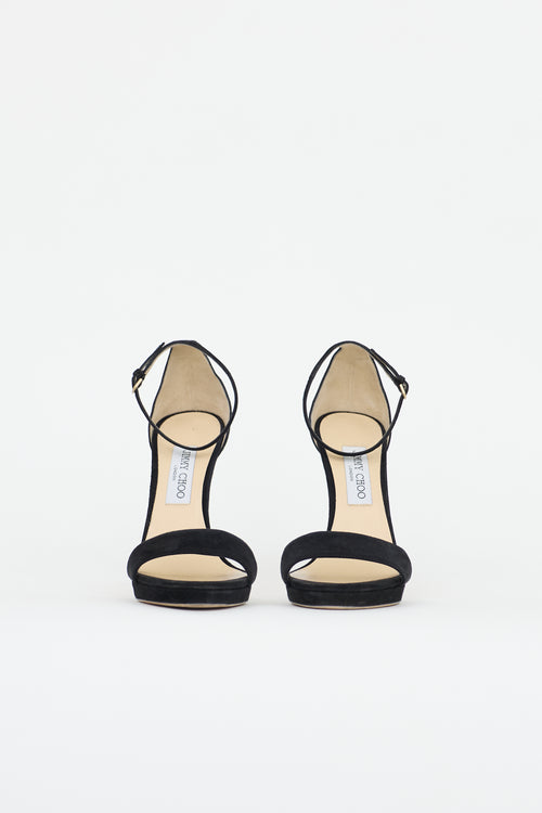 Jimmy Choo Suede Misty Platform Sandal