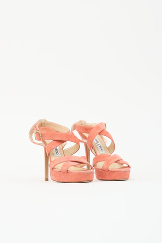 Jimmy Choo Suede Platform Sandal