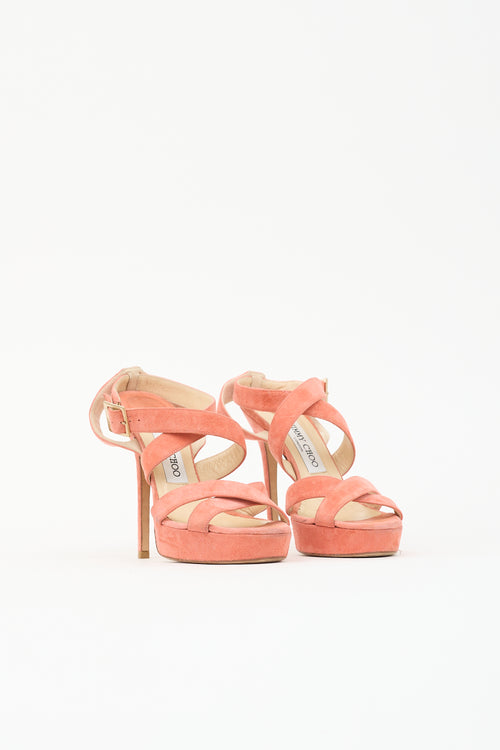 Jimmy Choo Suede Platform Sandal