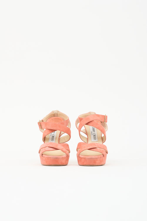 Jimmy Choo Suede Platform Sandal