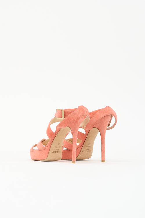 Jimmy Choo Suede Platform Sandal