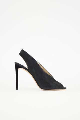Jimmy Choo Suede Shar Slingback Heel