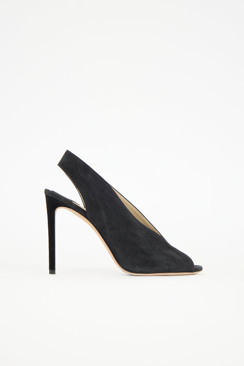 Jimmy Choo Suede Shar Slingback Heel