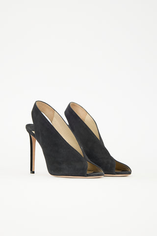 Jimmy Choo Suede Shar Slingback Heel