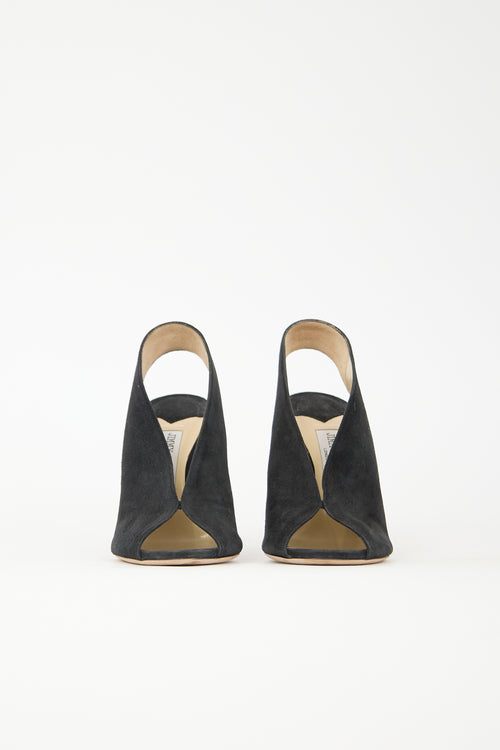 Jimmy Choo Suede Shar Slingback Heel