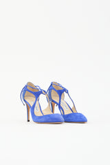 Jimmy Choo Suede & Leather Tie Heel