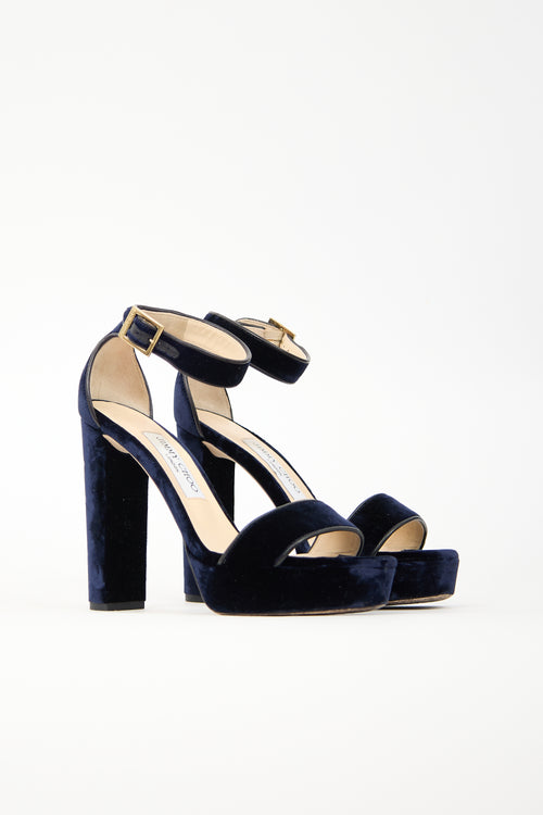 Jimmy Choo Velvet Holly Sandal