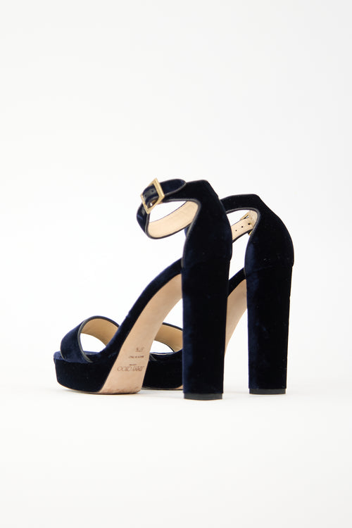 Jimmy Choo Velvet Holly Sandal