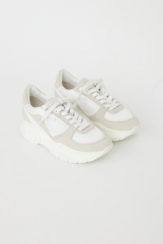 Jimmy Choo White & Grey Raine Chunky Sneaker