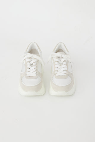 Jimmy Choo White & Grey Raine Chunky Sneaker