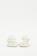 Jimmy Choo White Leather Diosa Braided Sandal