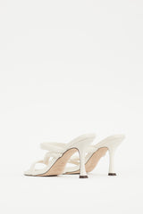 Jimmy Choo White Leather Diosa Braided Sandal