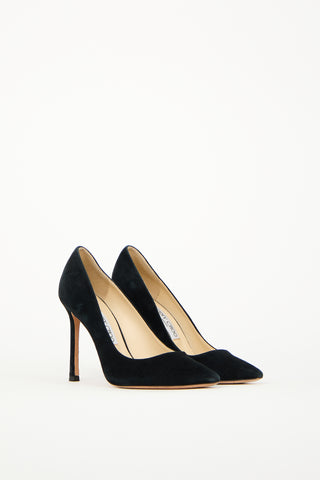 Jimmy Choo Black Suede Romy Pump