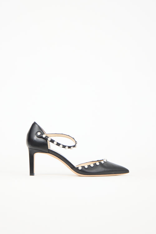 Jimmy Choo Leather Leema Pearl Heel