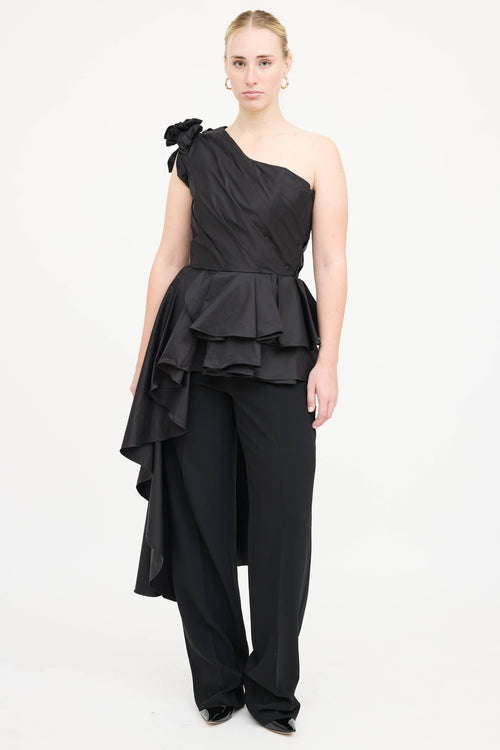 Johanna Ortiz Ruffle Asymmetrical Top