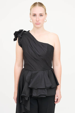 Johanna Ortiz Ruffle Asymmetrical Top