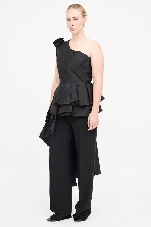 Johanna Ortiz Ruffle Asymmetrical Top