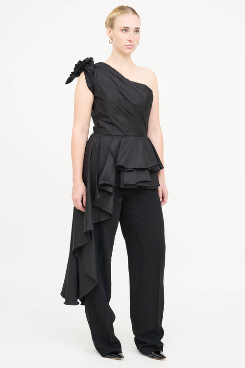 Johanna Ortiz Ruffle Asymmetrical Top