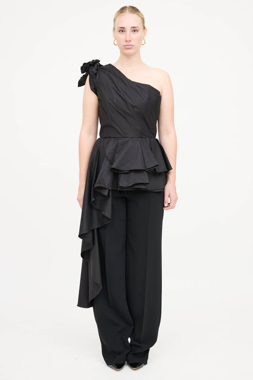 Johanna Ortiz Ruffle Asymmetrical Top