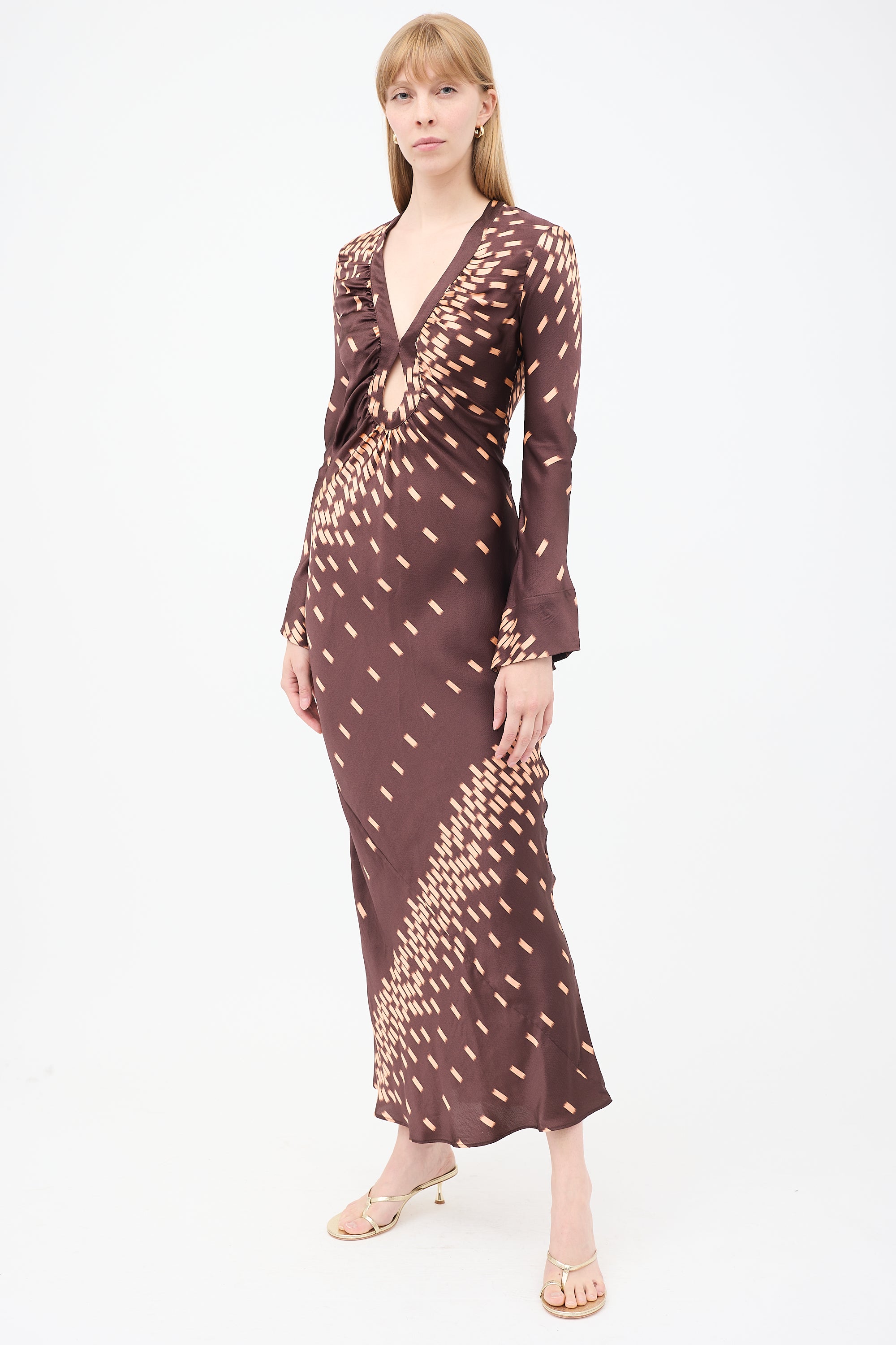 johanna ortiz brown dress Johanna Ortiz Offical Finding Balance Dress