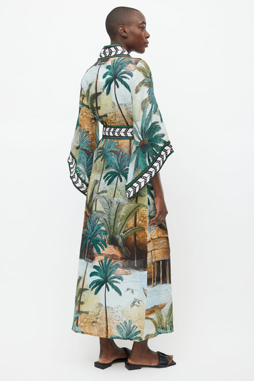 Johanna Ortiz Green Caribe Bambala Belted Robe