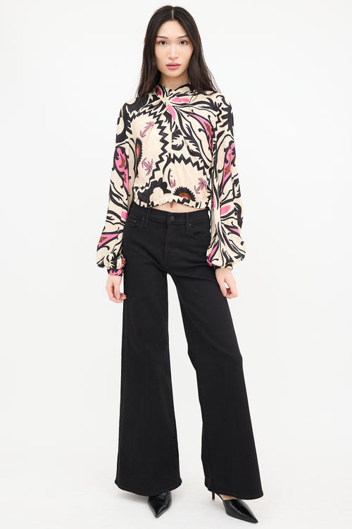 Johanna Ortiz Floral Open Back Blouse