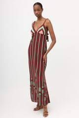 Johanna Ortiz Silk & Crochet Printed Maxi Dress