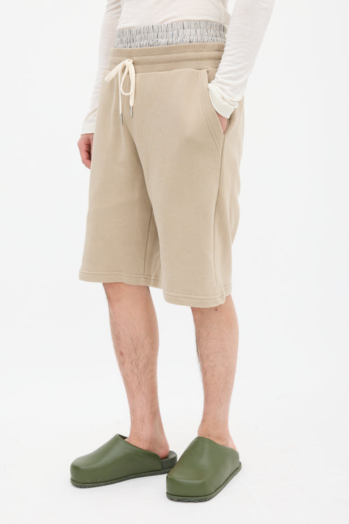 John Elliott Beige Sweat Shorts