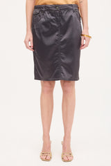 John Galliano 2000s Satin Pencil Skirt